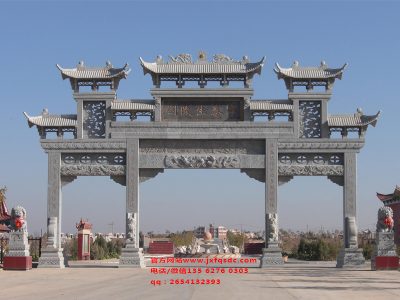 陵園石牌樓公墓大門牌坊圖片 陵園石牌樓農村公墓大門設計