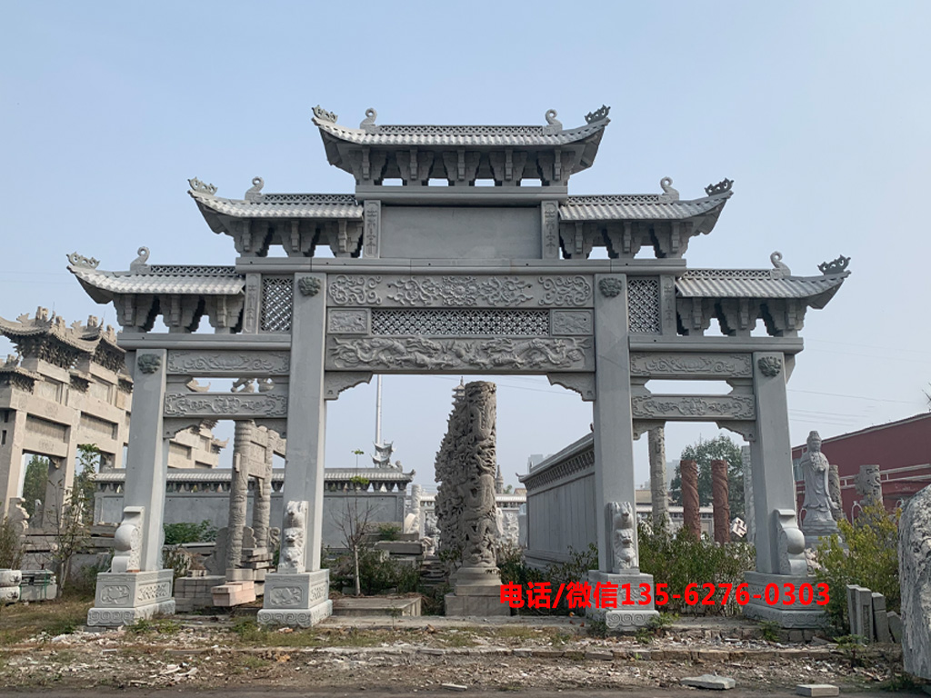 農(nóng)村村口大門牌坊圖片 簡潔大方的農(nóng)村村口大門牌坊圖片