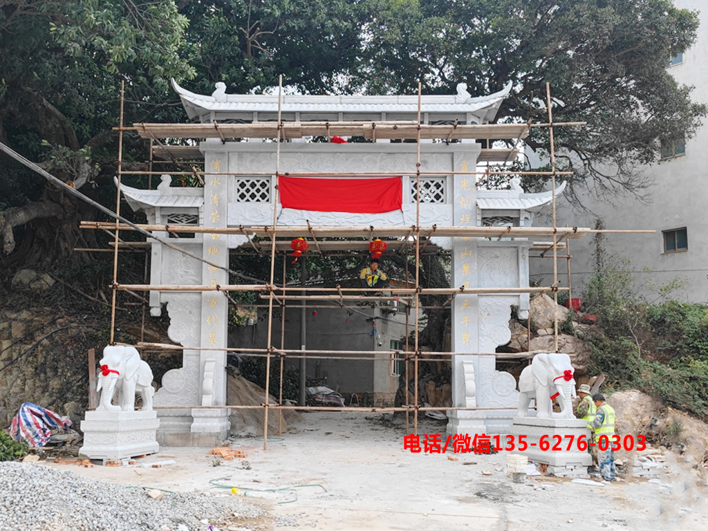 村口石牌坊圖片 新農村建設村口石牌坊選擇什么樣式的好看